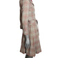 GEOFFREY BEENE - 1970s Grey & Red Wool Plaid Coat Dress, Size-6
