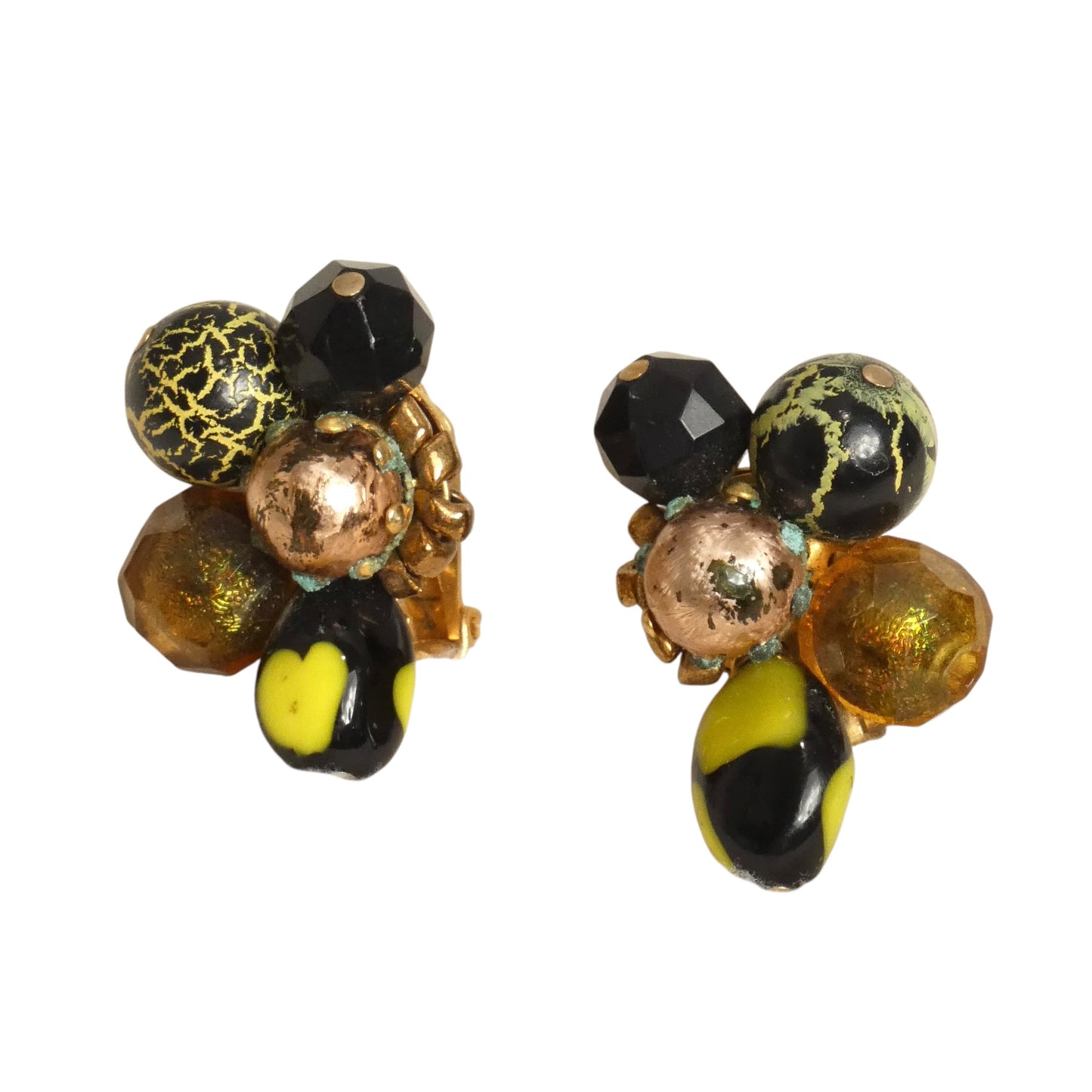 HATTIE CARNEGIE - 1950s Bead Earrings