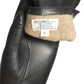 HERMES - Vintage Black Leather & Suede Gloves, Size-6
