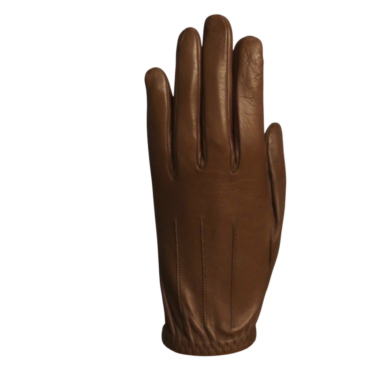 HERMES - Vintage Brown Leather Gloves, Size 6 1/2