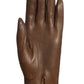 HERMES - Vintage Brown Woven Leather Gloves, Size-6 1/2
