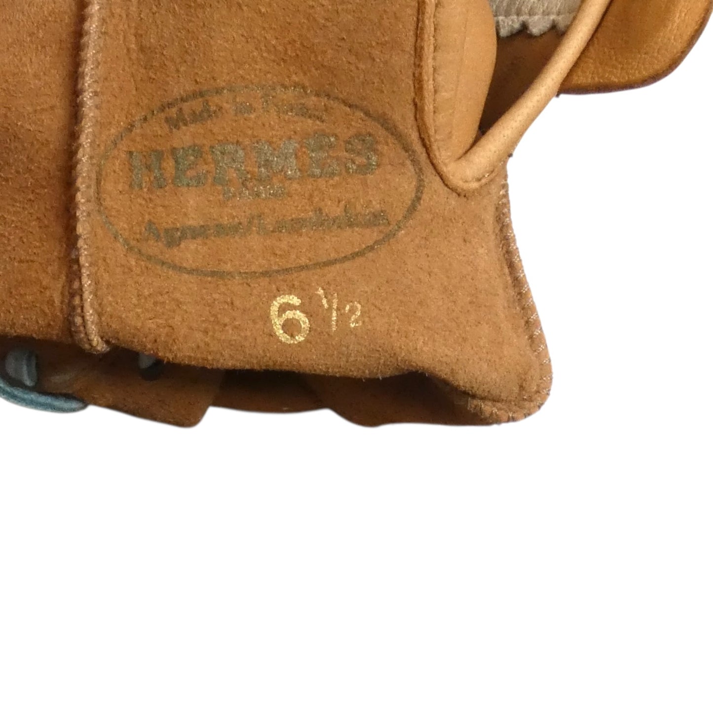 HERMES - Vintage Eyelet Lace-up Gloves, Size-6 1/2