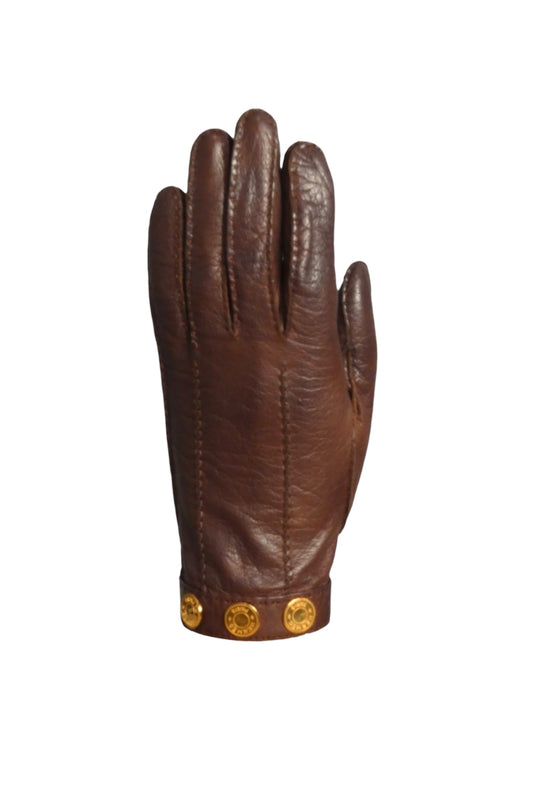 HERMES - Vintage Leather Serie Gloves, Size 6 1/2