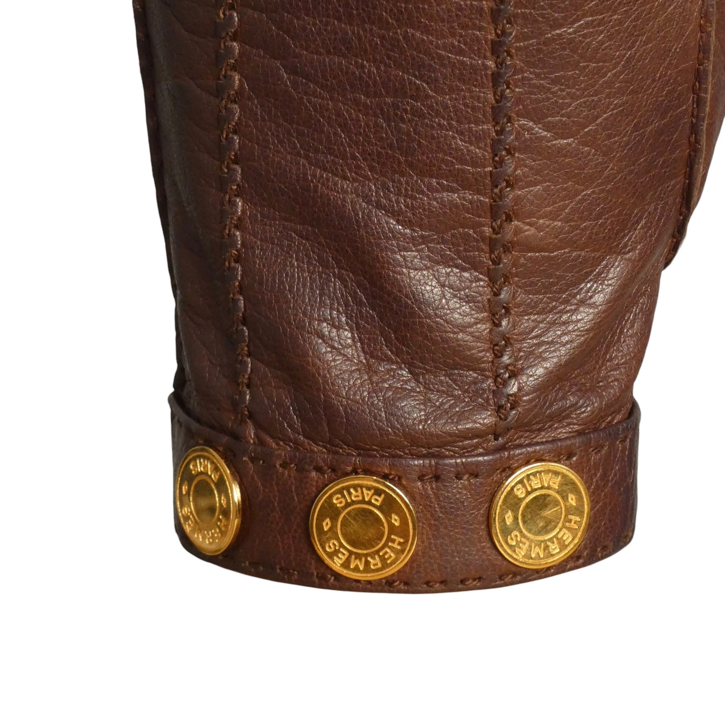 HERMES - Vintage Leather Serie Gloves, Size 6 1/2