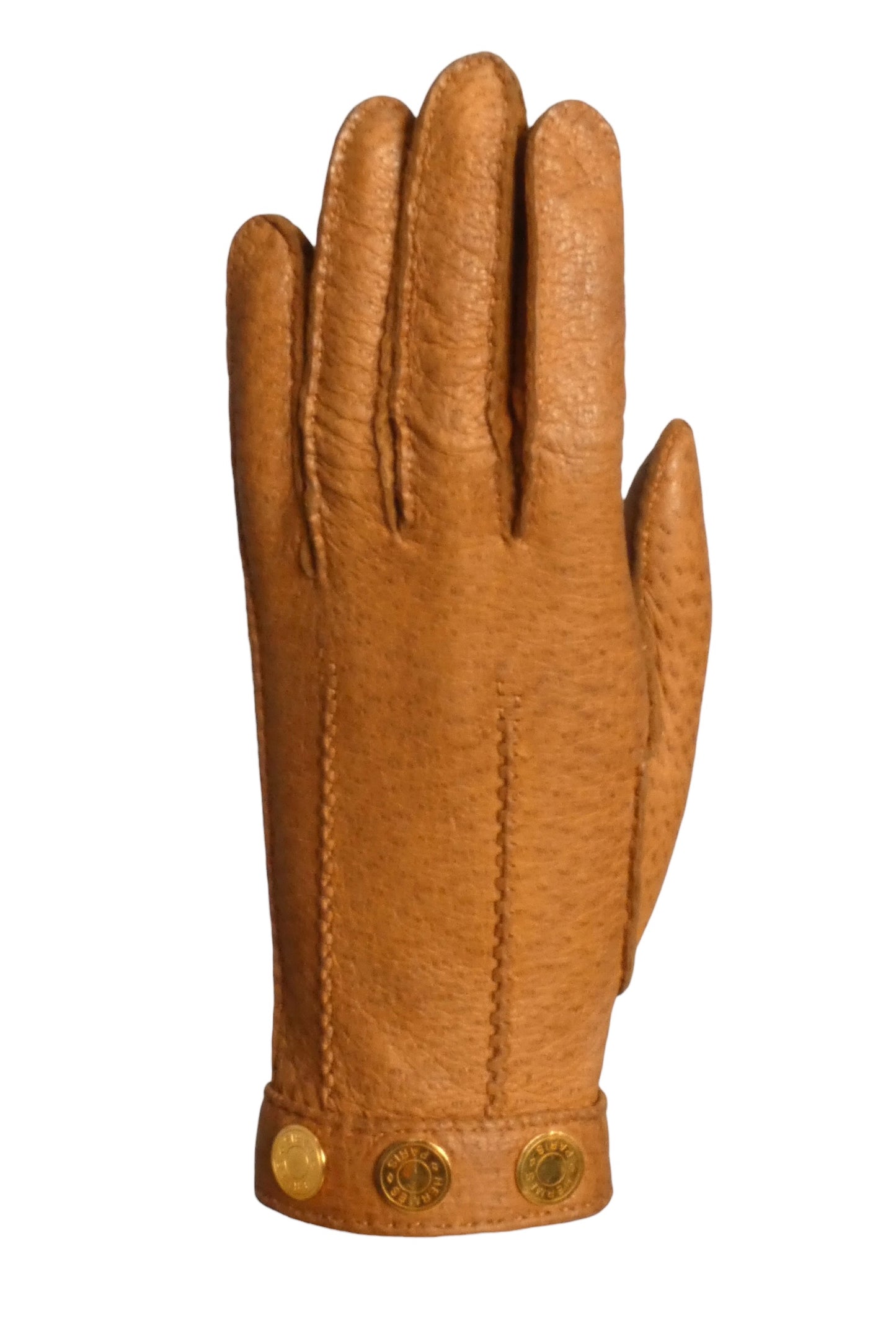 HERMES - Vintage Leather Serie Gloves, Size 6 1/2