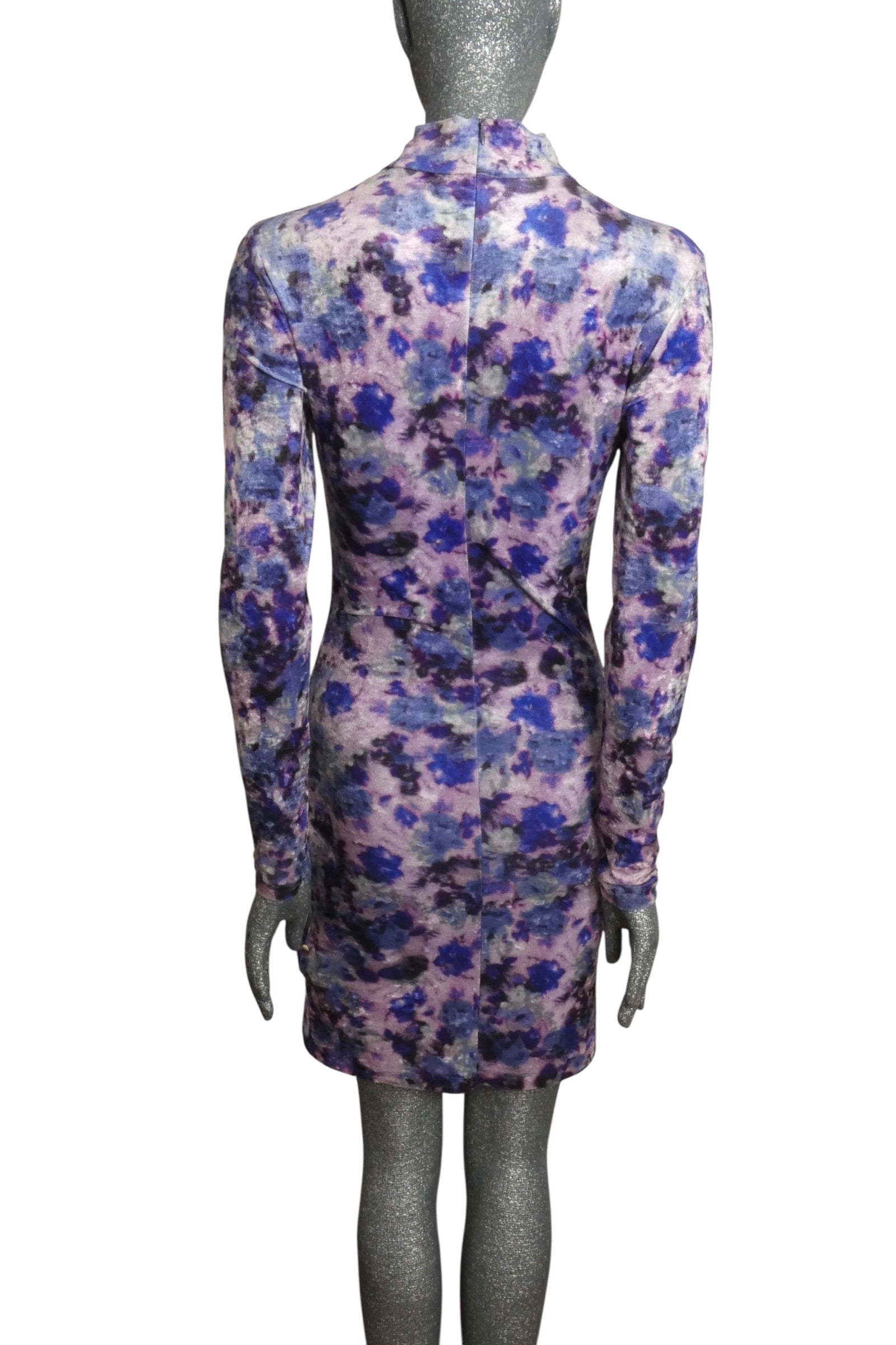 isabel marant purple dress Isabel Marant Women's Gram Floral-Print Velvet Minidress - Purple