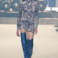 ISABEL MARANT-2022 Printed Velvet Dress, Size-6