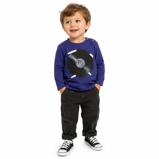 JOHN GALLIANO KIDS - Graphic Print Knit Shirt, Size-9 mos