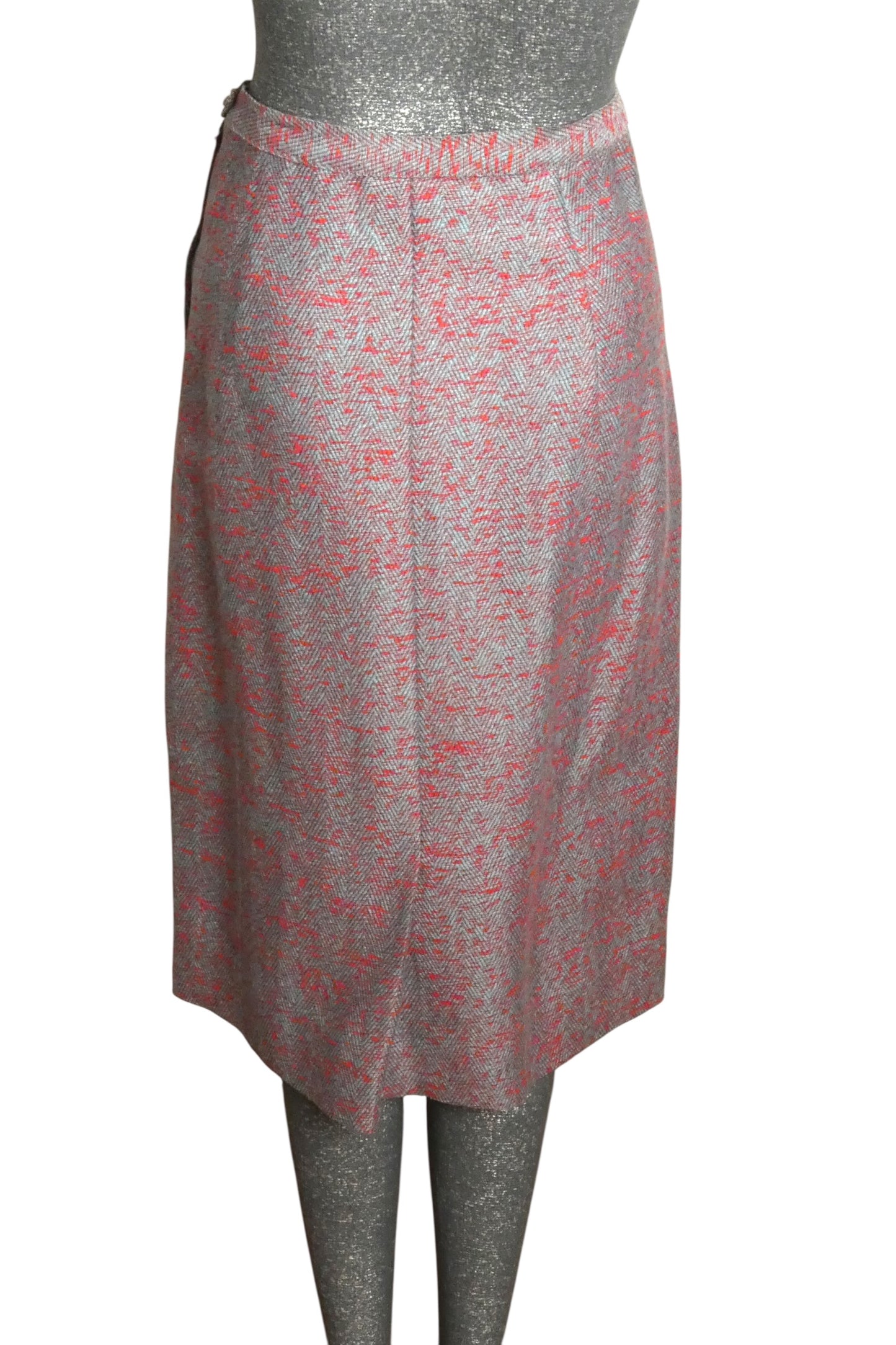 LILLI ANN - 1950s Blue & Pink Tweed Suit, Size-8