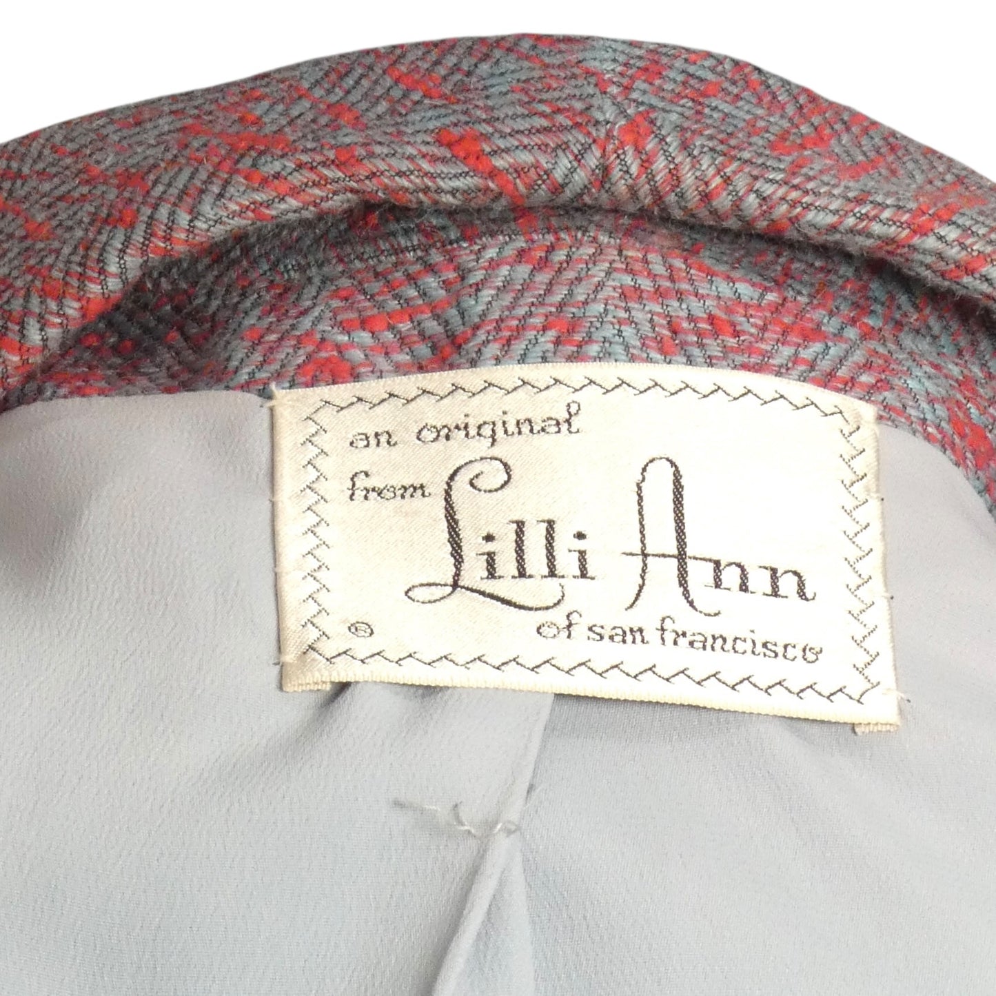 LILLI ANN - 1950s Blue & Pink Tweed Suit, Size-8