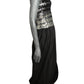 LILLI DIAMOND-1970s Sequin & Taffeta Dress, Size-8
