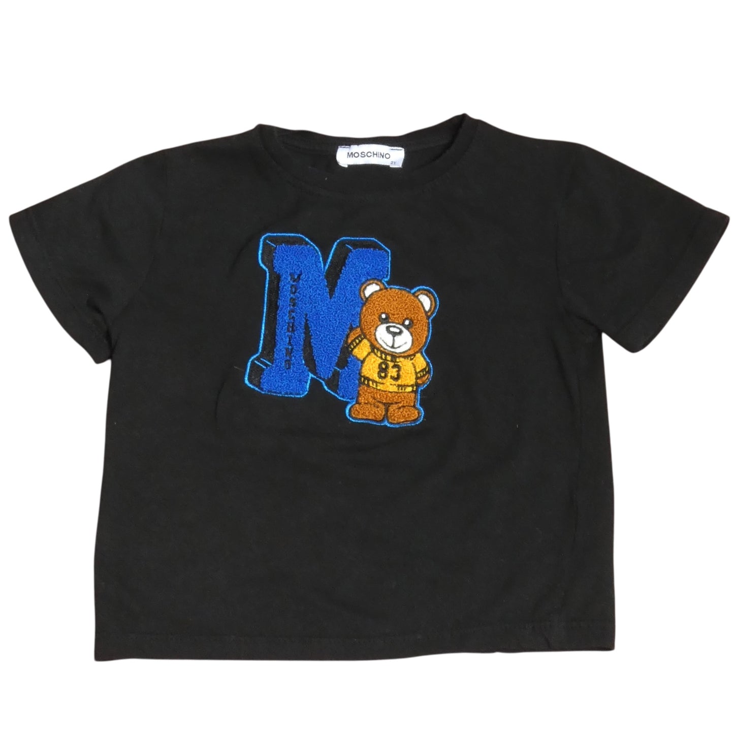 MOSCHINO - 2000s Cotton Varsity Patch T-Shirt, Size 3 Years