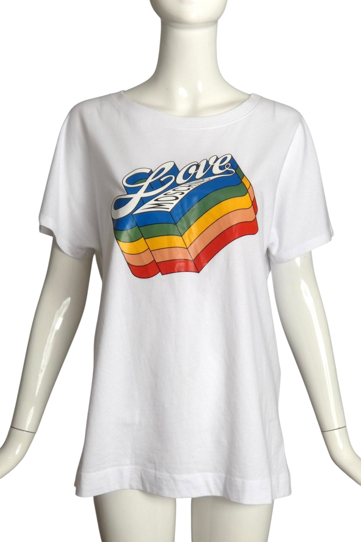 MOSCHINO "LOVE" 2020s NWT Graphic Print T-Shirt, Size 6