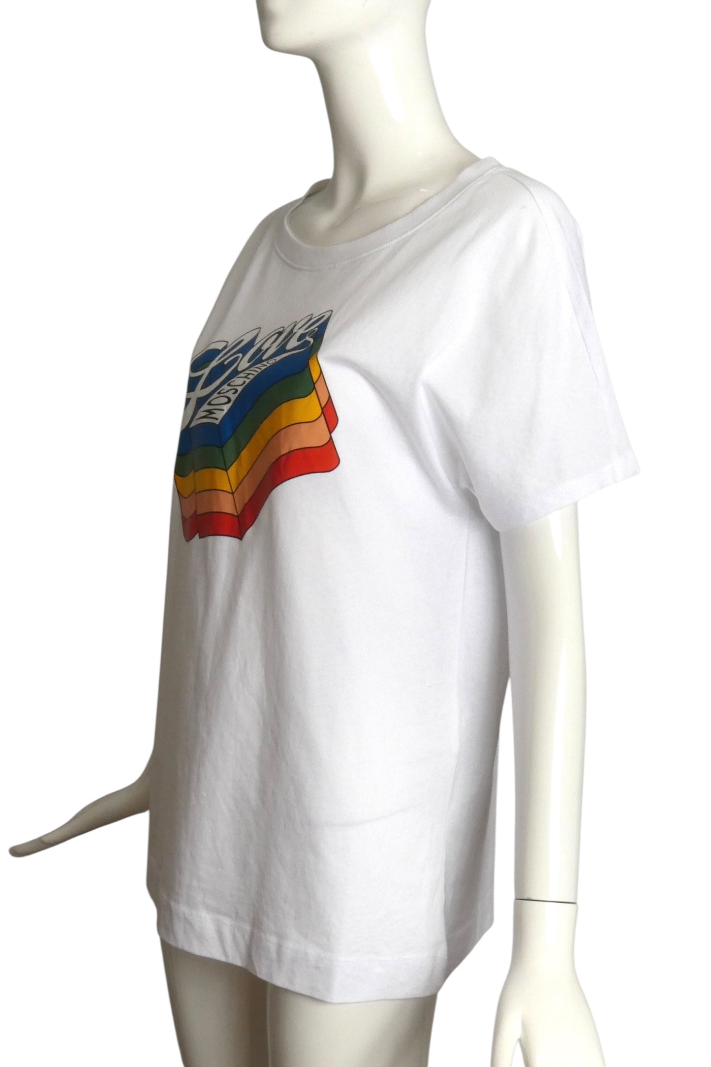 MOSCHINO "LOVE" 2020s NWT Graphic Print T-Shirt, Size 6