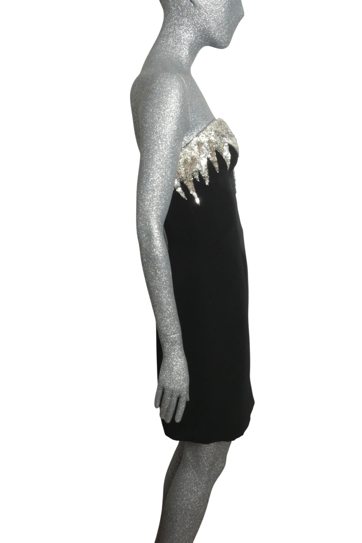 BOB MACKIE - Strapless Beaded Cocktail Dress, Size-8