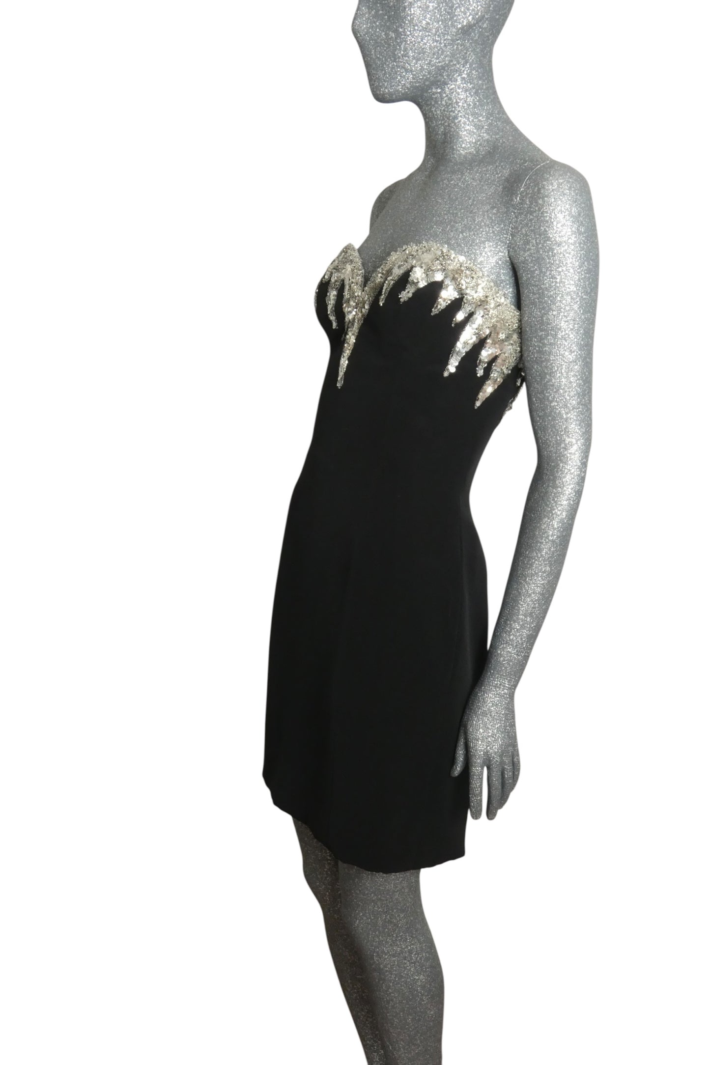 BOB MACKIE - Strapless Beaded Cocktail Dress, Size-8