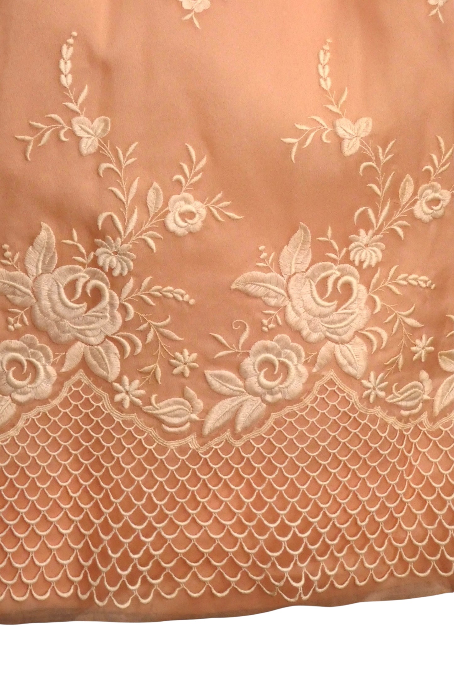MICHAEL NOVARESE - 1960s Embroidered Organza Party Dress, Size-2
