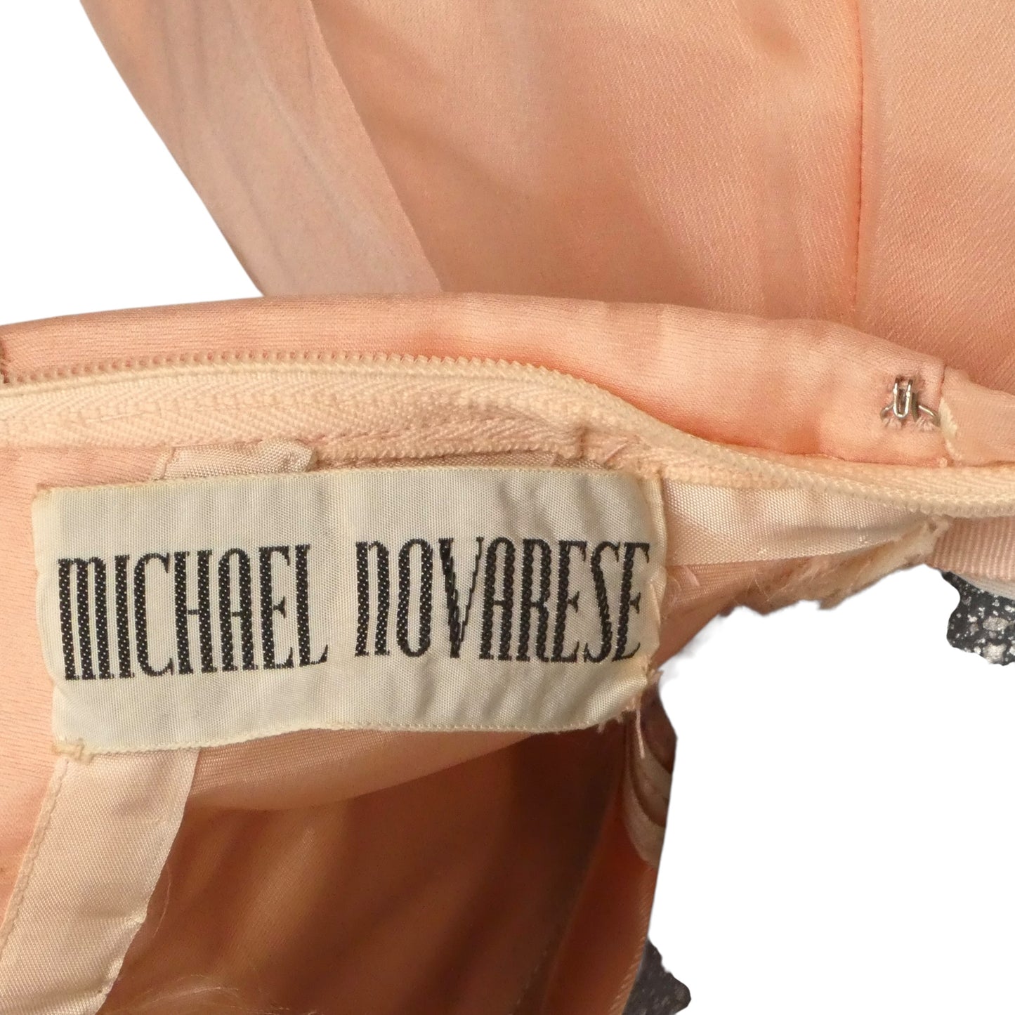 MICHAEL NOVARESE - 1960s Embroidered Organza Party Dress, Size-2