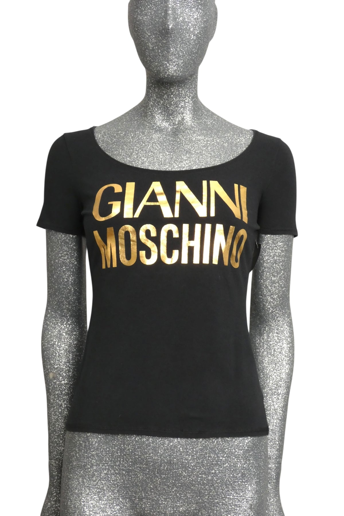 MOSCHINO JEANS - 1990s Cotton "Gianni Moschino" T-Shirt, Size-8