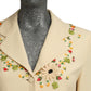 MOSCHINO CHEAP & CHIC - 1990s Ivory Floral Embroidered Blazer, Size-6