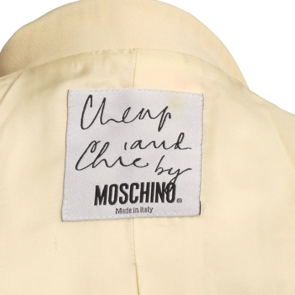 MOSCHINO CHEAP & CHIC - 1990s Ivory Floral Embroidered Blazer, Size-6