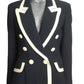 MOSCHINO COUTURE! - 1991 Navy Gabardine Blazer, Size-8
