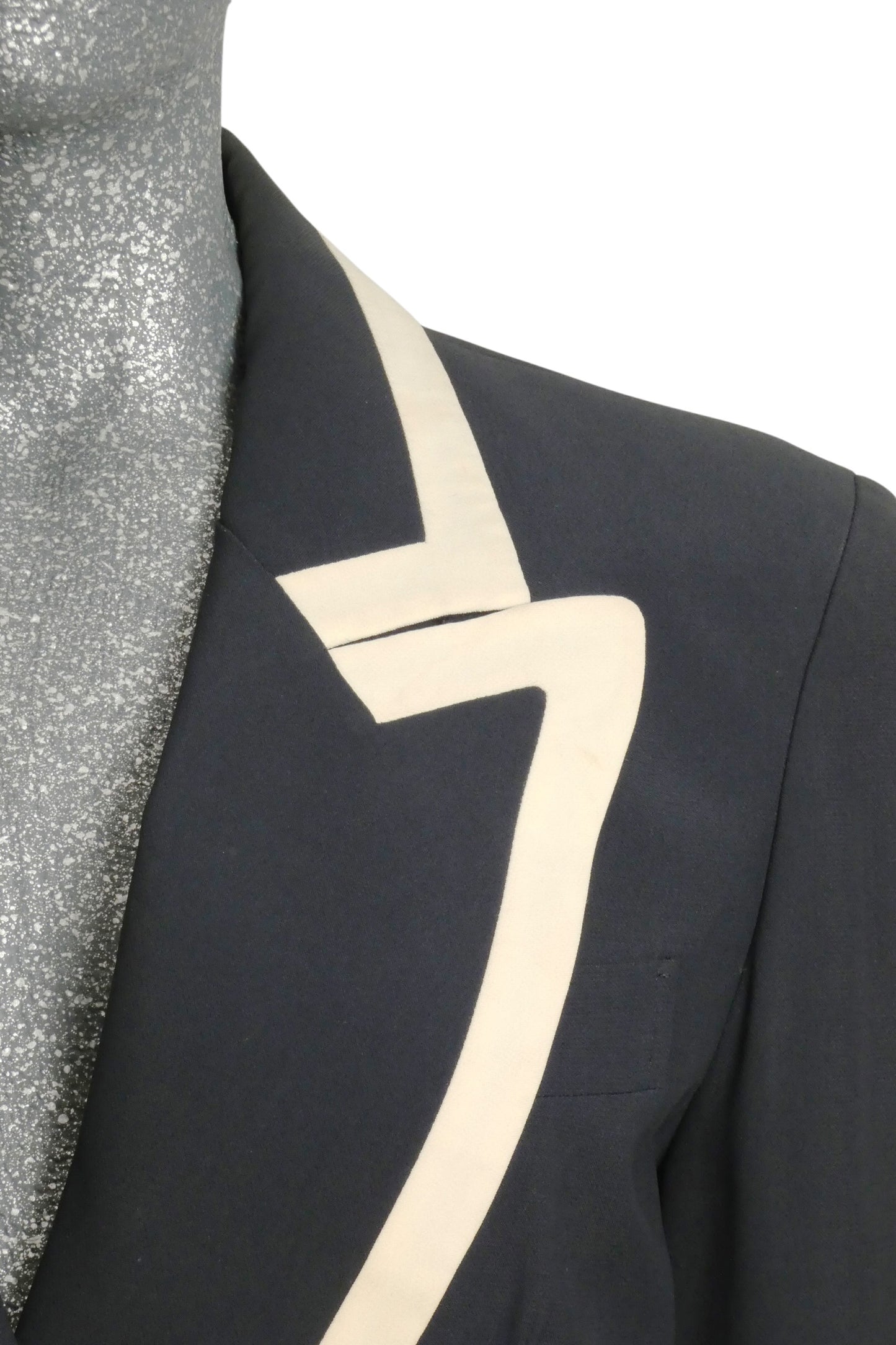 MOSCHINO COUTURE! - 1991 Navy Gabardine Blazer, Size-8