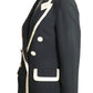 MOSCHINO COUTURE! - 1991 Navy Gabardine Blazer, Size-8