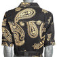 MOSCHINO JEANS - 1990s Paisley Print Denim Jacket, Size-8