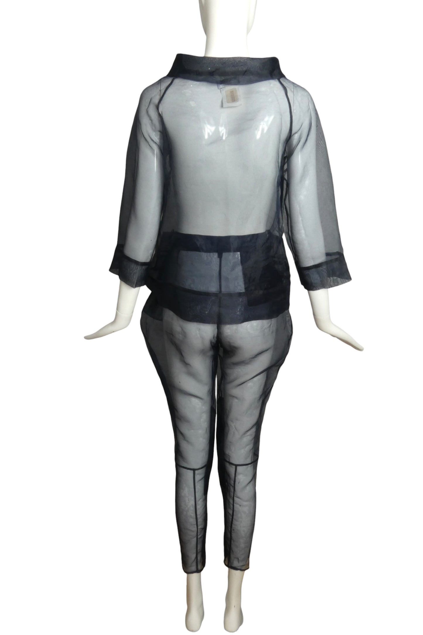 MOSCHINO - 2000s Crystal Organza Pant Ensemble, Size-8