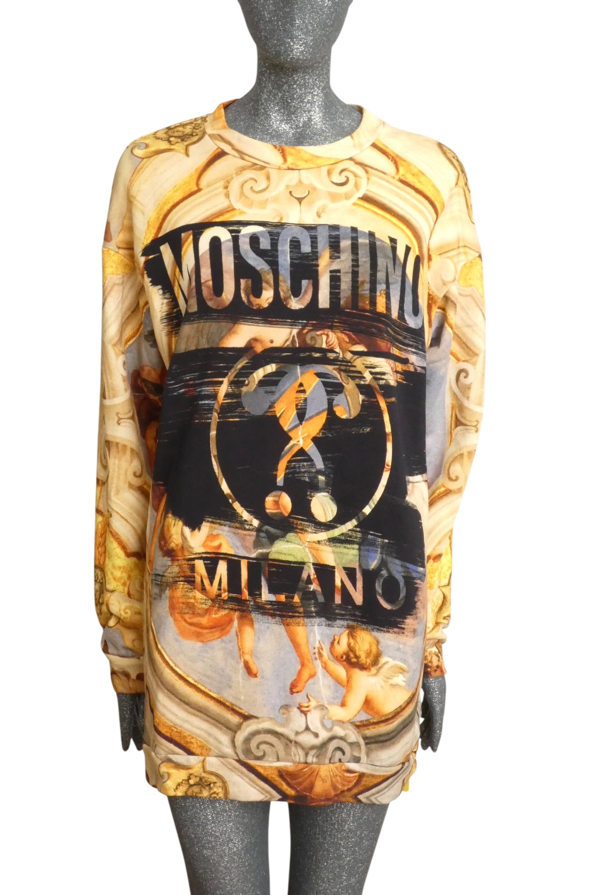 MOSCHINO COUTURE! - 2017 Cotton Print Sweatshirt Dress, Size-10