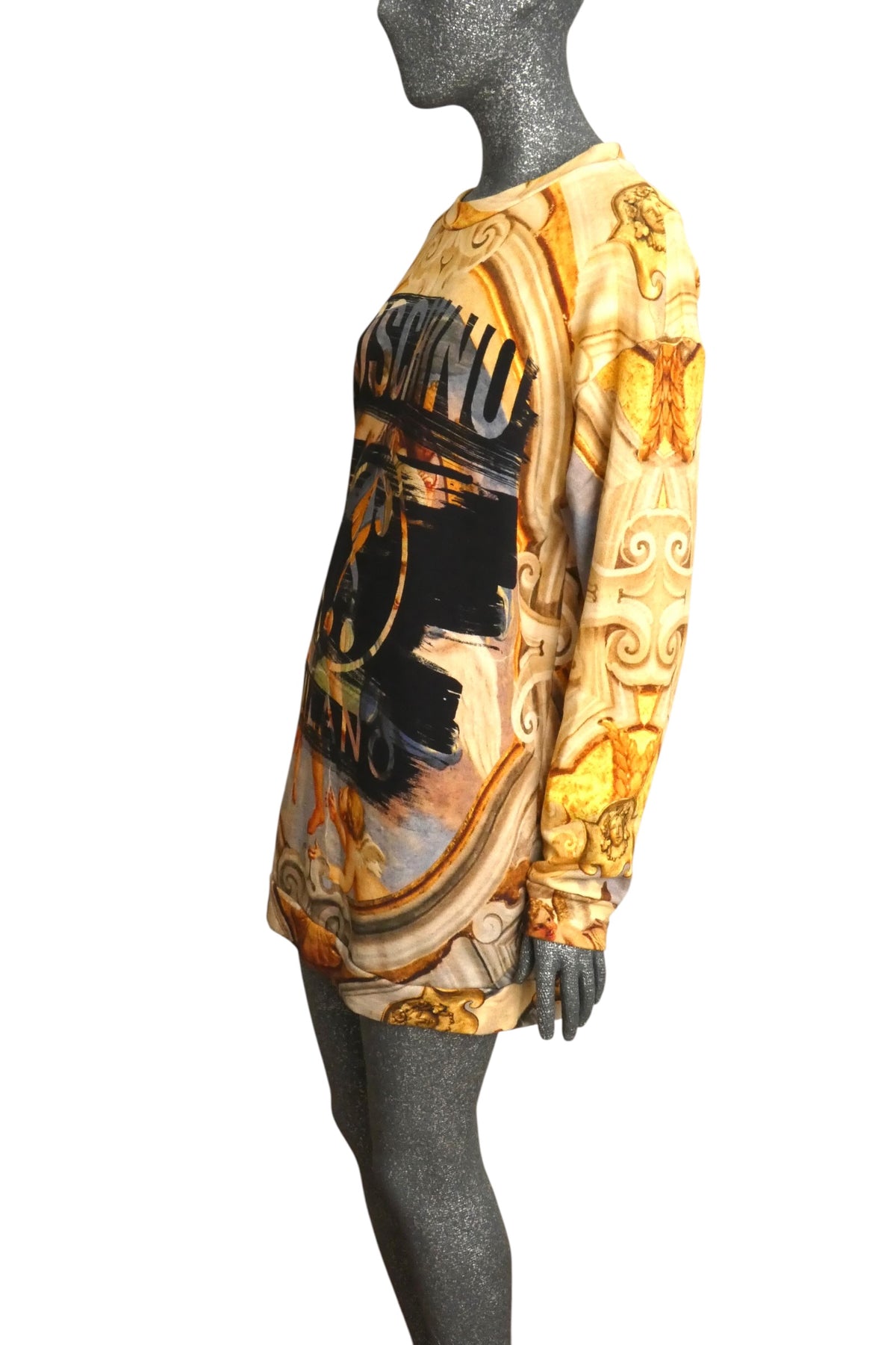 MOSCHINO COUTURE! - 2017 Cotton Print Sweatshirt Dress, Size-10