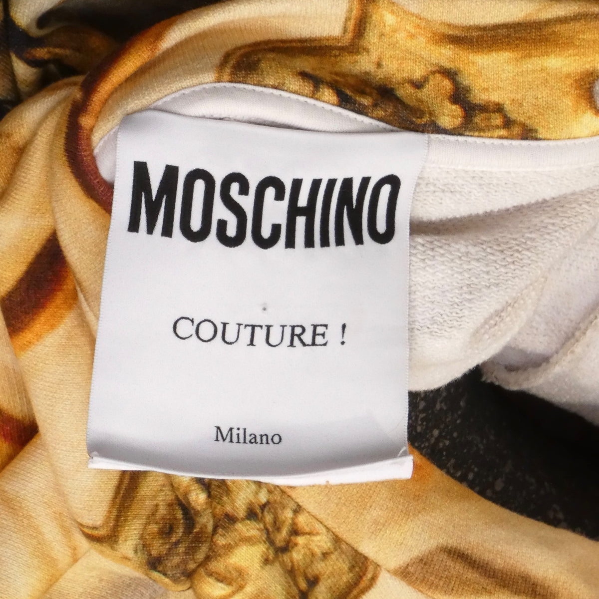 MOSCHINO COUTURE! - 2017 Cotton Print Sweatshirt Dress, Size-10