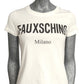 MOSCHINO COUTURE! - 2017 NWT "FAUXSCHINO" T-shirt, Size-4