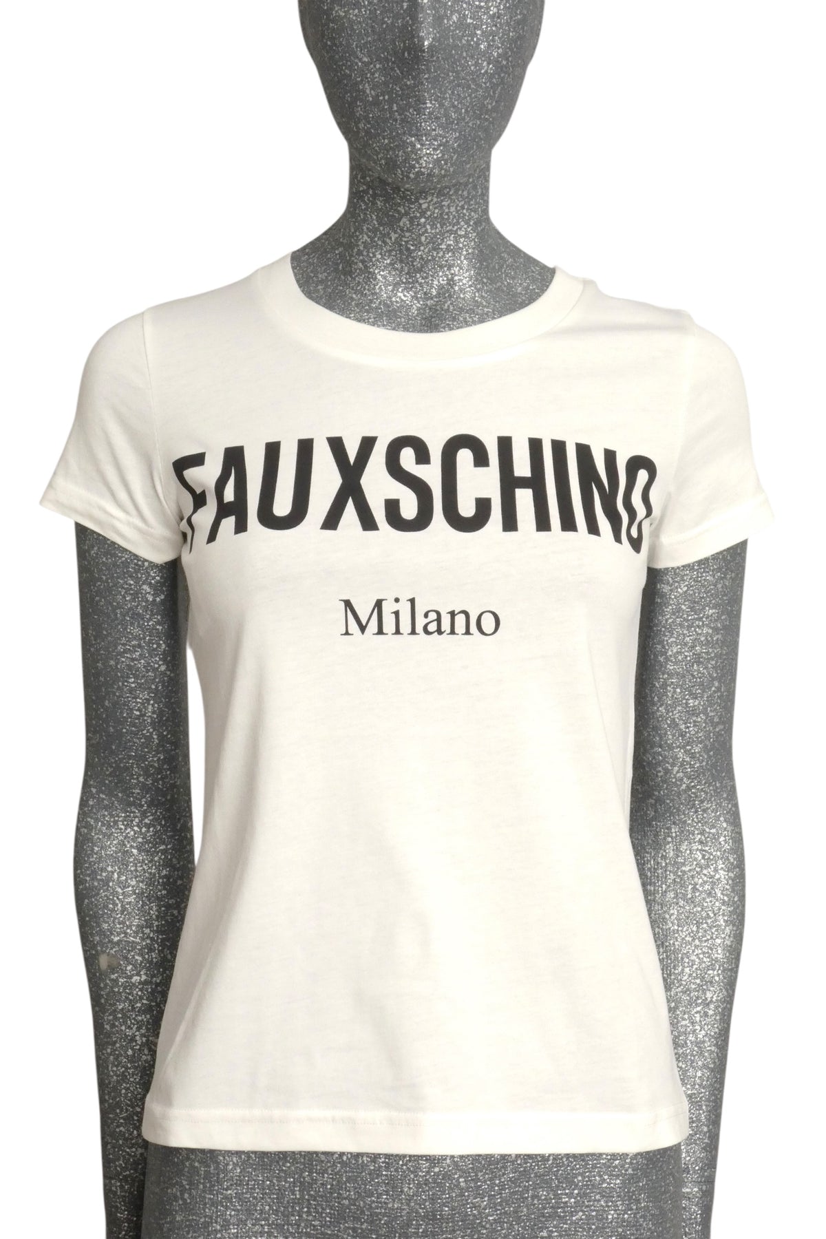 MOSCHINO COUTURE! - 2017 NWT "FAUXSCHINO" T-shirt, Size-4