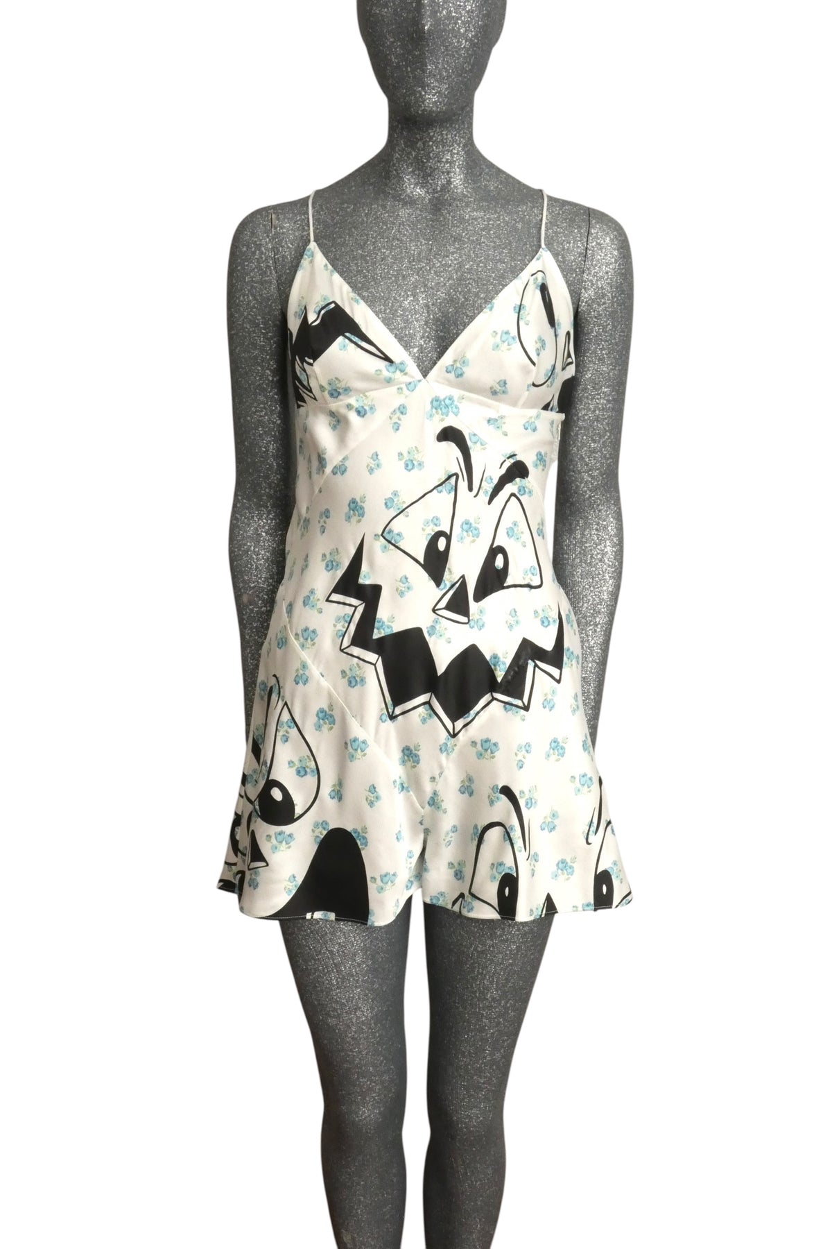 MOSCHINO COUTURE! - 2020 NWT Pumpkin Face & Floral Romper, Size-8