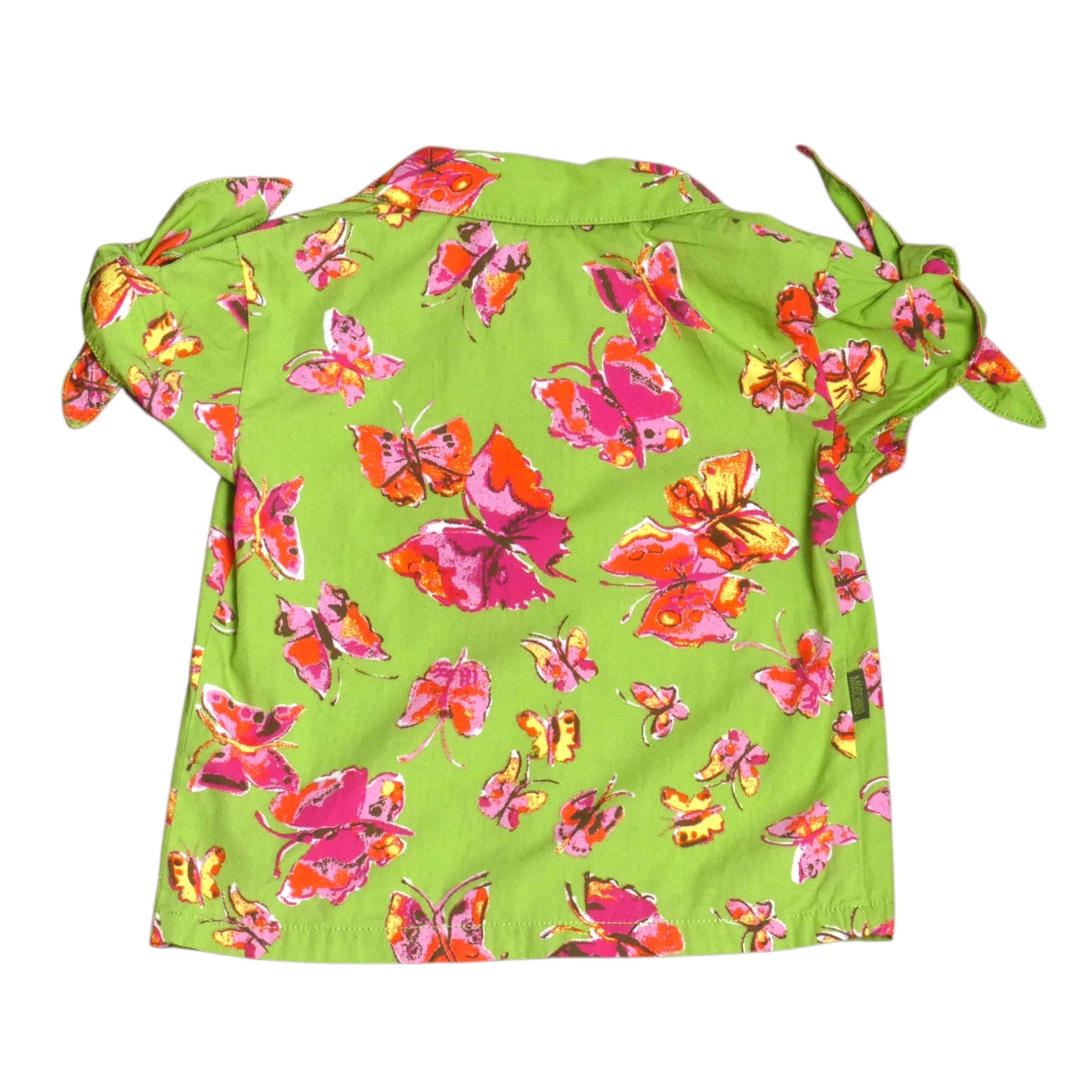 MOSCHINO BAMBINO - 2000s Cotton Butterfly Print Shirt, Size-2 Years