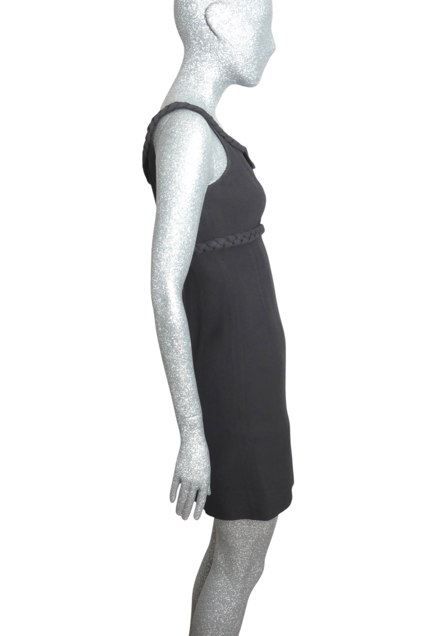 MOSCHINO CHEAP & CHIC - 1990s Black Crepe Shift Dress, Size-2