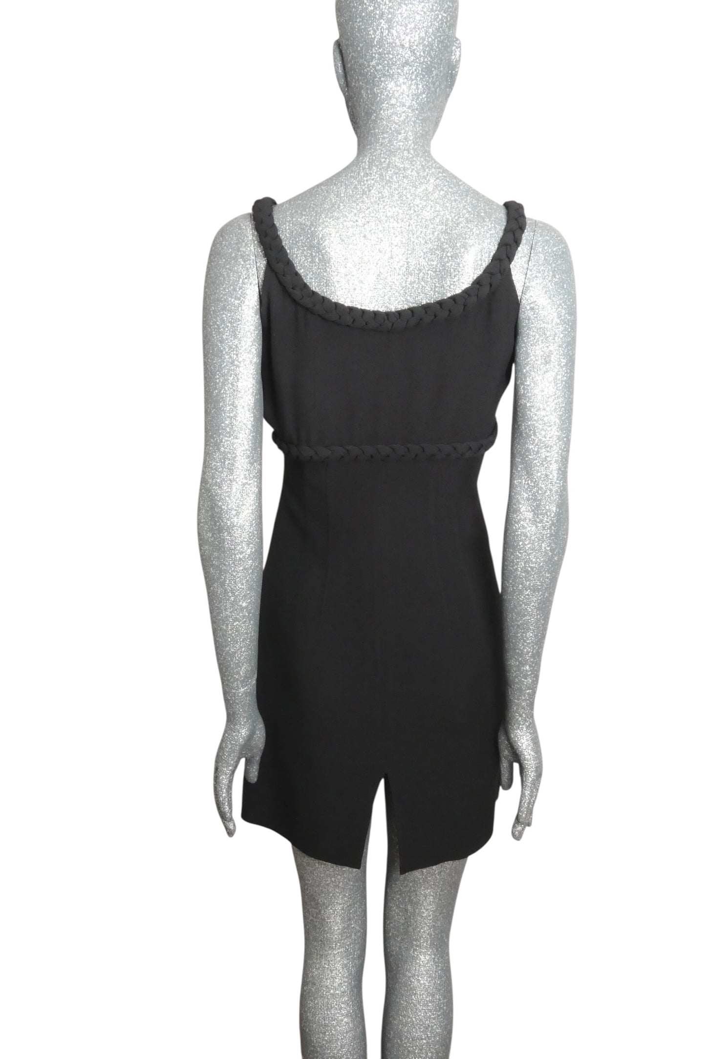 MOSCHINO CHEAP & CHIC - 1990s Black Crepe Shift Dress, Size-2