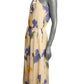 MOSCHINO CHEAP & CHIC - Ivory Floral Chiffon Evening Dress, Size-8