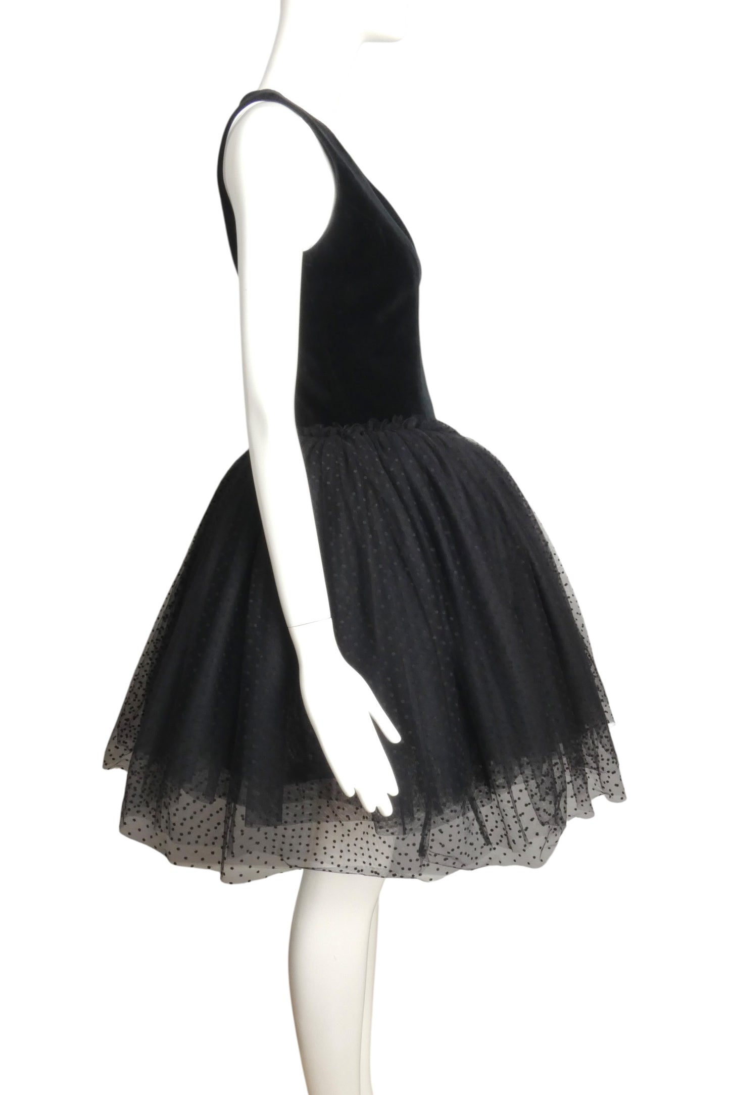 MOSCHINO CHEAP & CHIC - 1990s Velvet & Tulle Ballerina Dress, Size-8