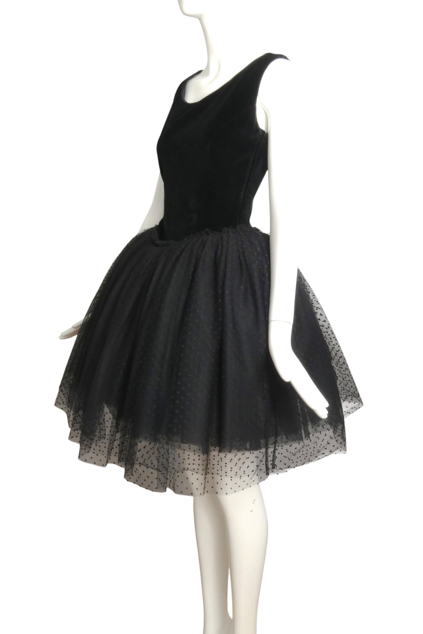 MOSCHINO CHEAP & CHIC - 1990s Velvet & Tulle Ballerina Dress, Size-8