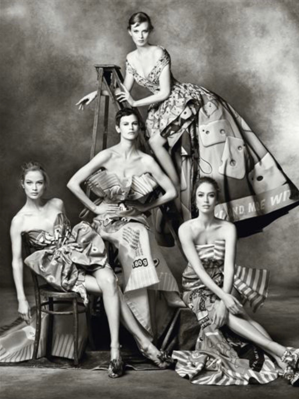 MOSCHINO COUTURE! - 2014 Gazar Print Evening Gown, Size-4