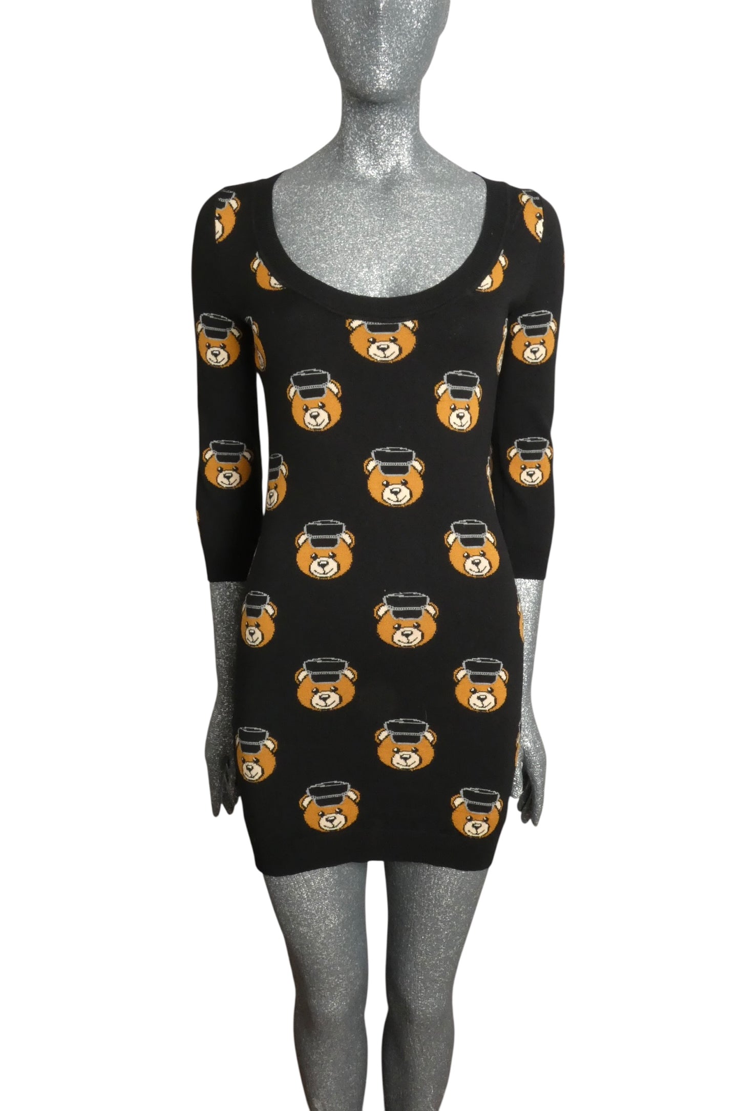 MOSCHINO COUTURE! - 2016 Biker Bear Sweater Dress, Size-6