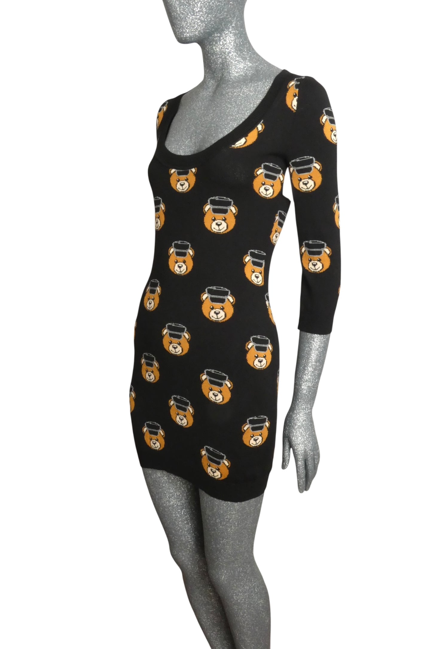 MOSCHINO COUTURE! - 2016 Biker Bear Sweater Dress, Size-6