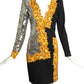 MOSCHINO COUTURE! - 2016 Sequin Print Knit Dress, Size 8