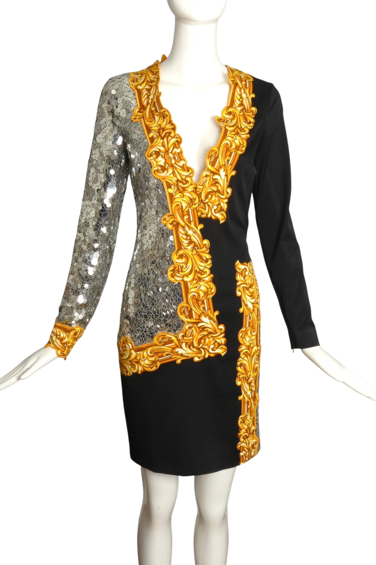 MOSCHINO COUTURE! - 2016 Sequin Print Knit Dress, Size 8