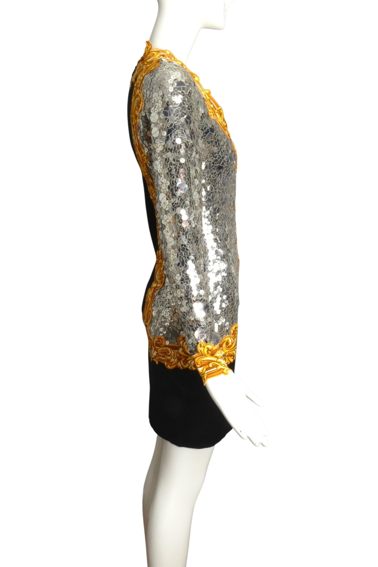 MOSCHINO COUTURE! - 2016 Sequin Print Knit Dress, Size 8