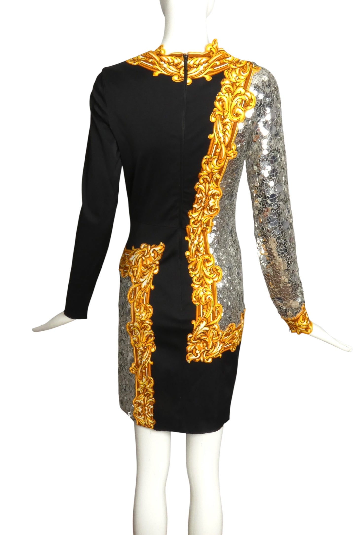 MOSCHINO COUTURE! - 2016 Sequin Print Knit Dress, Size 8