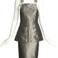 MOSCHINO COUTURE! - 2016 NWT Silver Metallic Overall Dress, Size 2